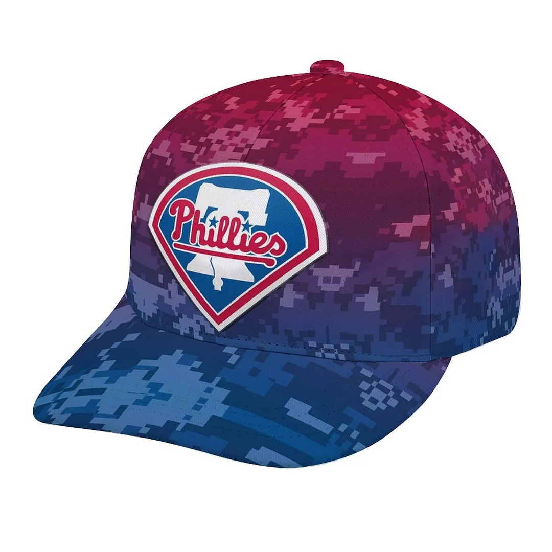 Men's and Women's Athletic Baseball Fitted Cap Philadelphia Phillies, Blue, Red