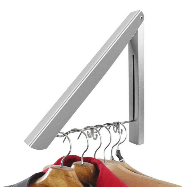 Wall-mounted and retractable clothes hangers