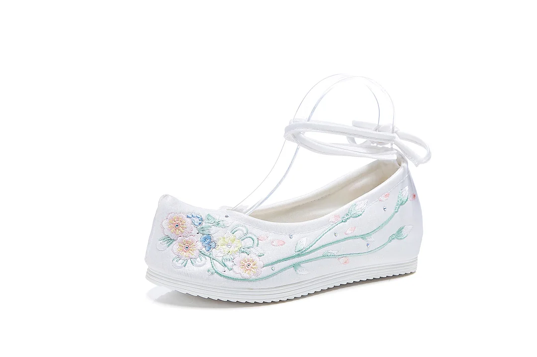 Colourp Colourp Shoes Hanfu Shoes Single Shoes / Velvet Cotton Head Ancient Costume Head Embroidered Cloth Shoes Women's Shoes
