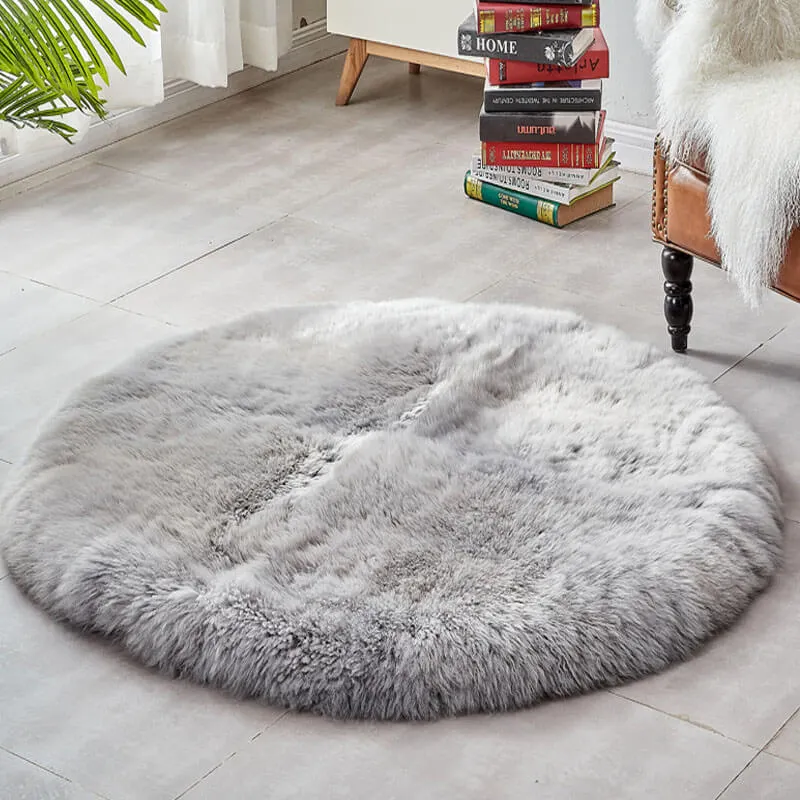 Faux Fur Round Area Rug