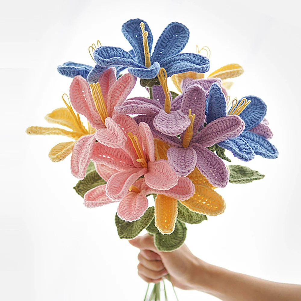 Handmade wool crochet oil tung flower room bedroom decoration