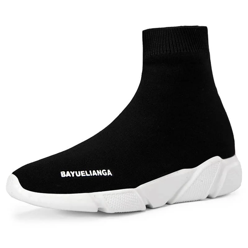 Warm Women Shoes Socks Shoes Casual Slip On Vulcanized Shoes Unisex Soft Breathable Ladies Sneaker High-Top Women Shoes Big Size
