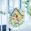 DIY Special Shaped Diamond Painting Double-sided Hanging Flower Birdhouse Wreath Kit