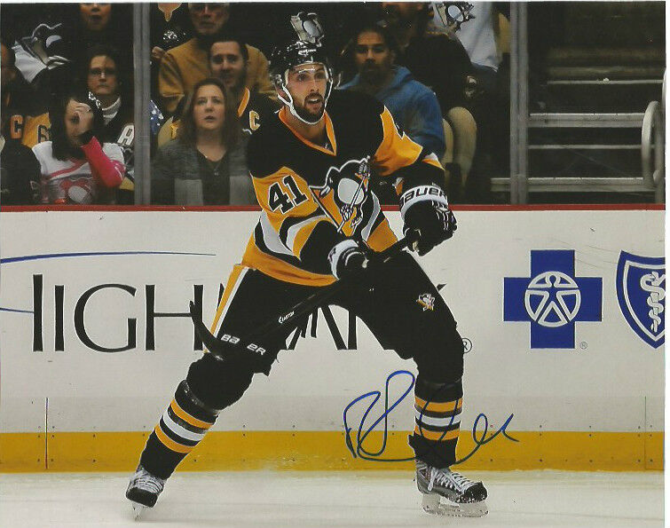 Pittsburgh Penguins Robert Bortuzzo Signed Autographed 8x10 NHL Photo Poster painting COA C