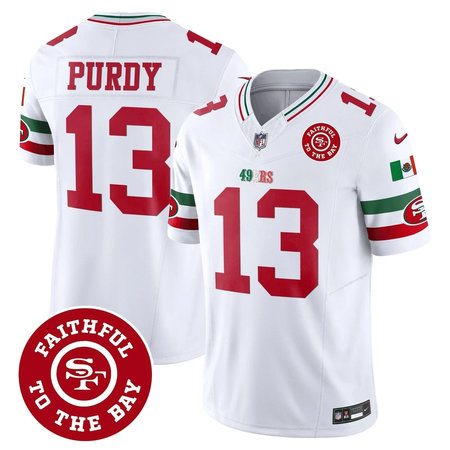 Youth San Francisco 49ers #13 Brock Purdy White Mexico Faithful To The Bay Patch Vapor F.U.S.E. Limited Jersey