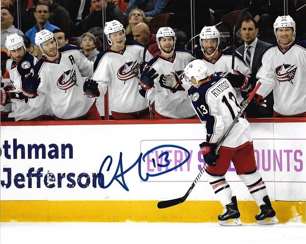 Columbus Blue Jackets Cam Atkinson Signed Autographed 8x10 NHL Photo Poster painting COA #1