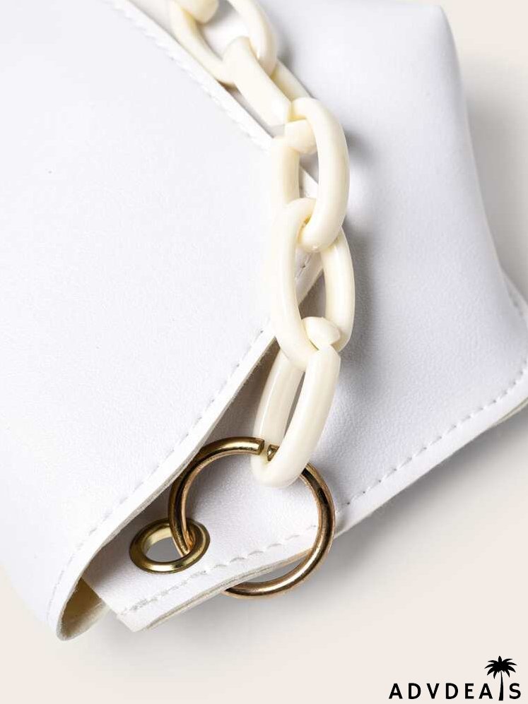 Asymmetrical Chain Shoulder Bag