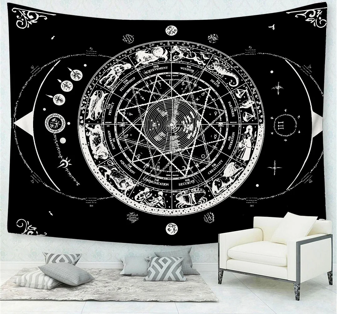 Psychedelic Tapestry For Bedroom Decor 3D Printed Feather Wall Hanging Cloth Tapestry Ancient Religious Totem Travel Camping Mat