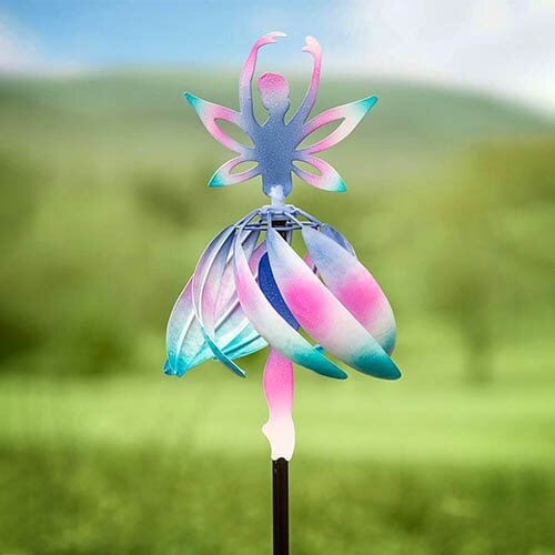 Metal Fairy Ballerina Wind Spinner