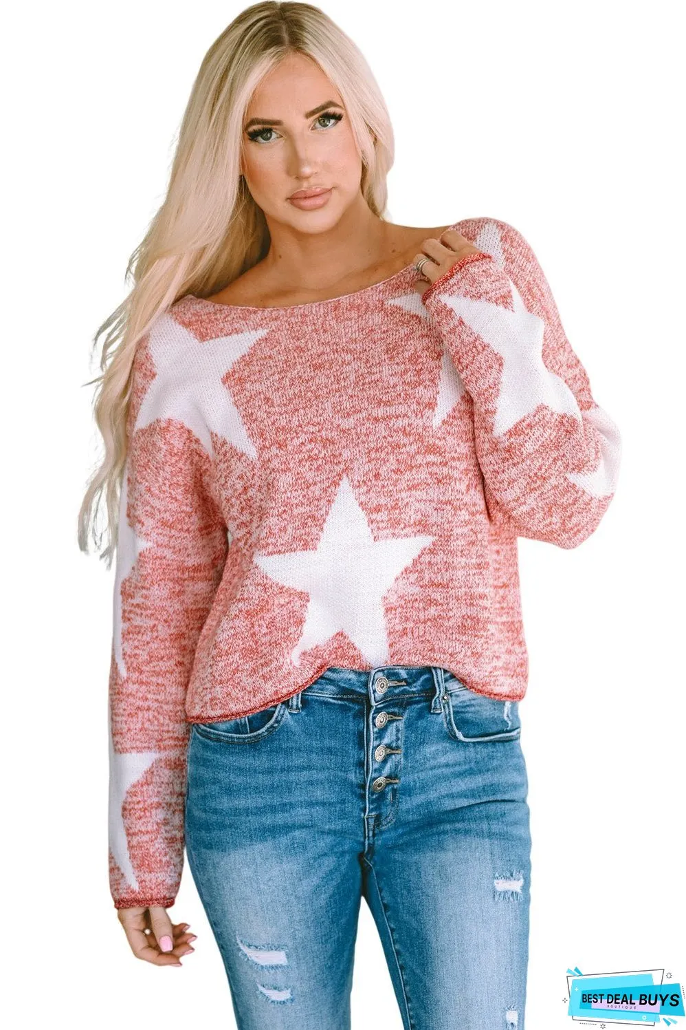 Big Star Spangled Casual Knit Sweater