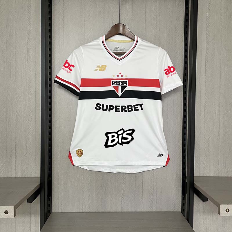 2025-2026 Women Sao Paulo  Home All Sponsors Football Shirt 1:1 Thai Quality- Maxi Kit