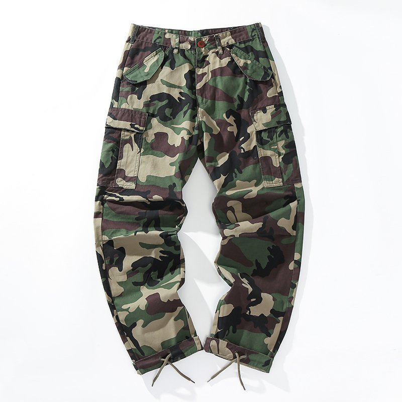 Wlmerlist Men's Camouflage Jogging Pants Bib Pants Men's Military Street Fashion Camouflage Pants Combat Pants Outdoor Hiking Pants