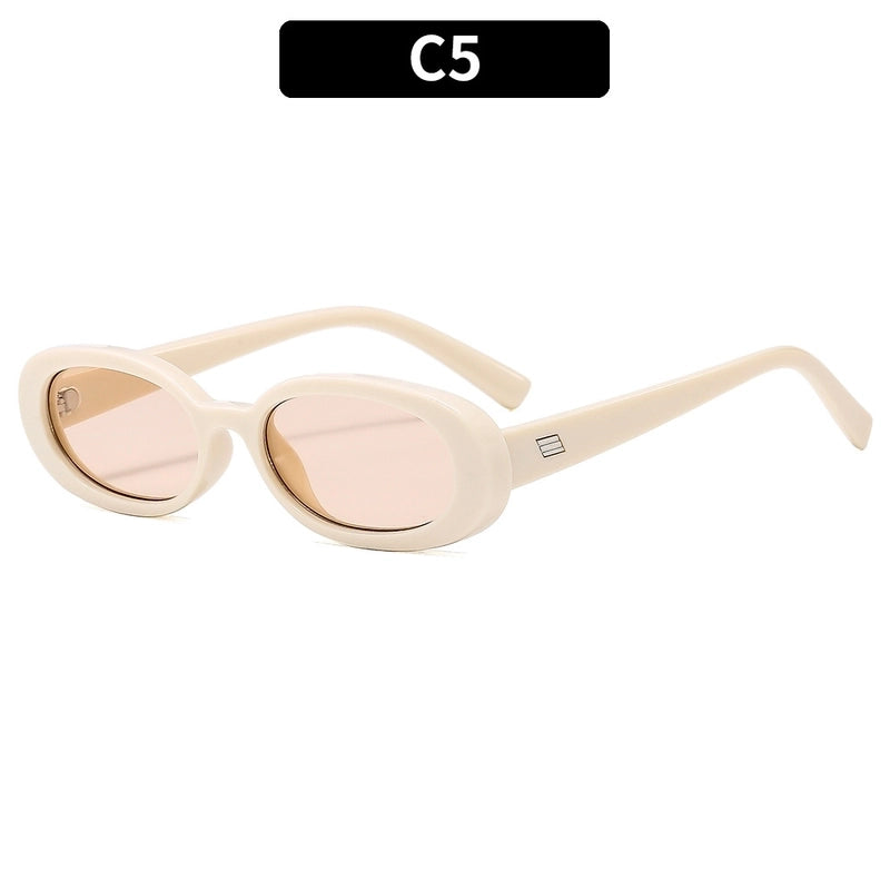 Vacation Classic Style Streetwear Geometric Pc Oval Frame Full Frame Glasses