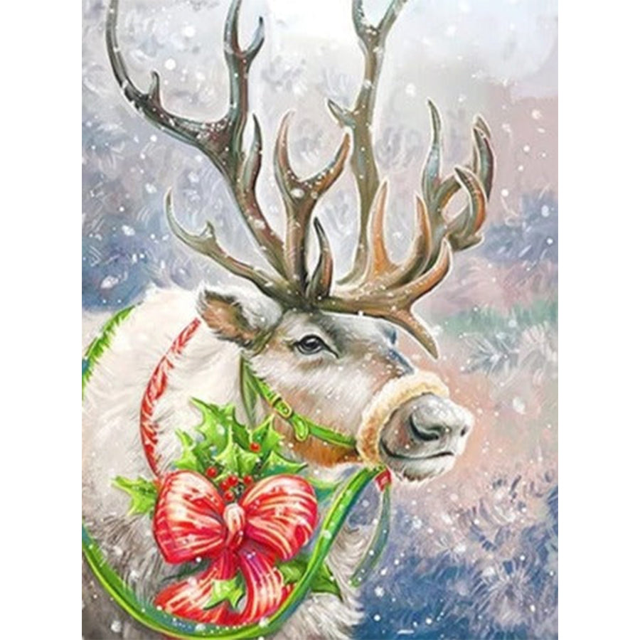 Christmas Elk 40*50CM(Canvas) Full Round Drill Diamond Painting gbfke