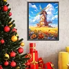 Diamond Painting -DIY Round Drill Mountain Windmill(40x50cm)