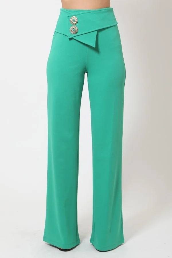 Office Hour Button Front Pants