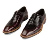 Mens Blue Wholecut Dress Shoes