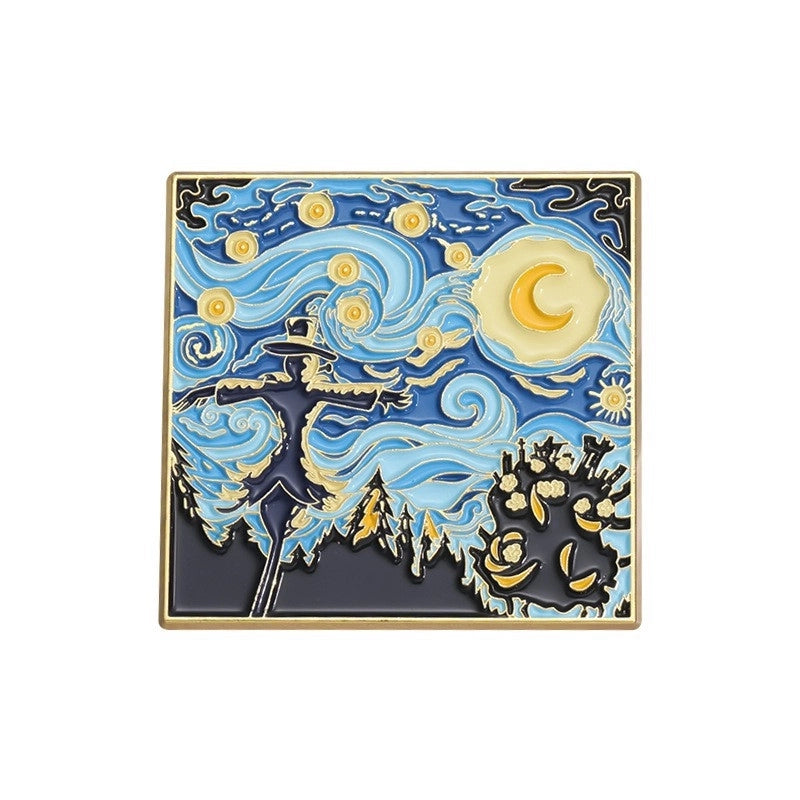 IG Style Pin Oil Painting Alloy Plating Unisex Brooches