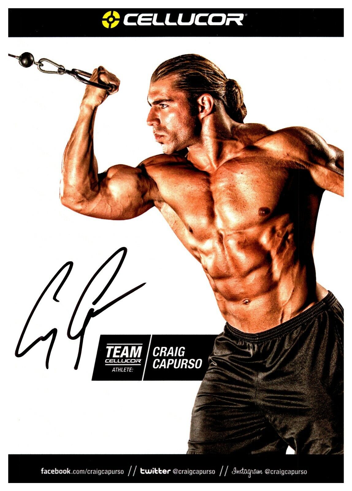 ~~ CRAIG CAPURSO Authentic Hand-Signed Bodybuilding Muscle