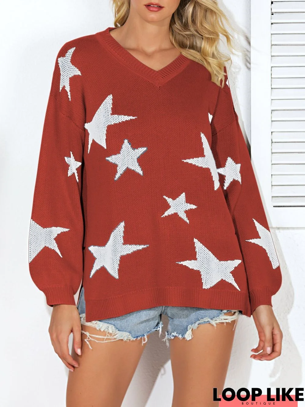 Casual Shift Long Sleeve Sweater