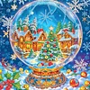 Weihnachtliche Atmosph&auml;re - speziell geformte Diamond Painting - 30*30cm