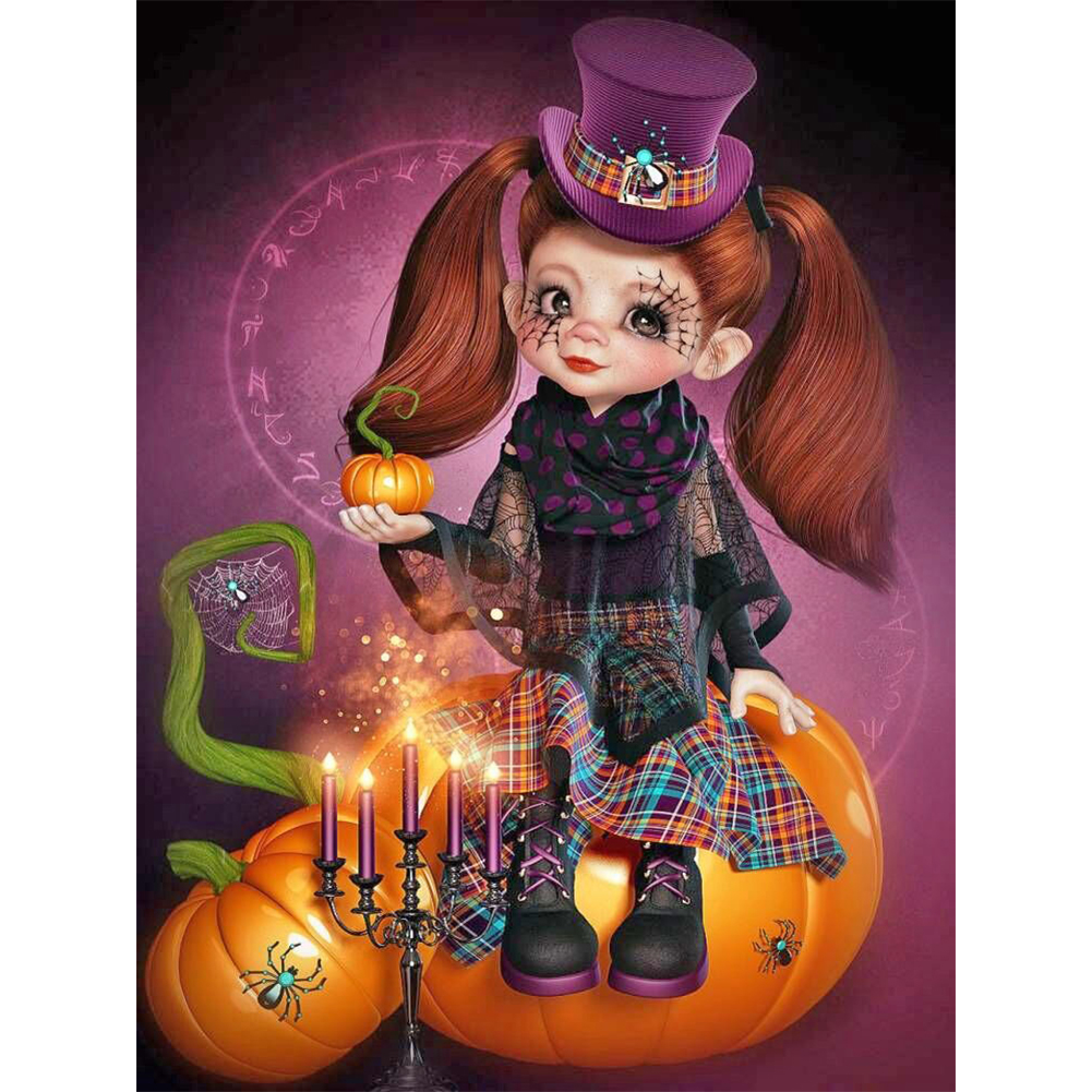 

Halloween Fairy Girl - Round Drill Diamond Painting - 30*40CM, 501 Original