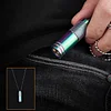 Mini Titanium Alloy USB Rechargeable Outdoor Daily Emergency Portable Keychain LED Portable EDC Necklace Flashlight