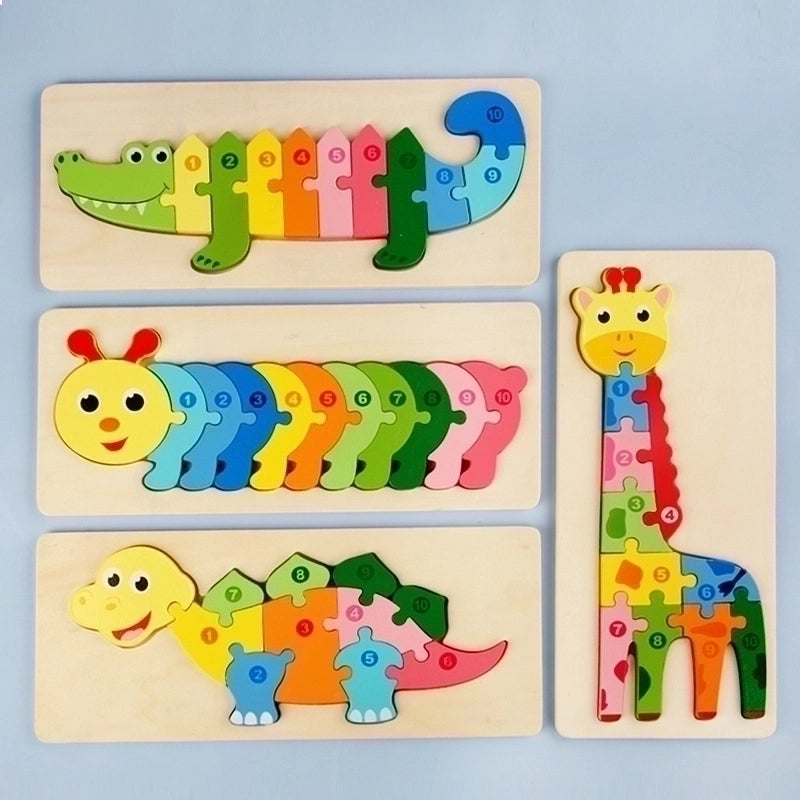 Puzzles Toddler(3-6years) Animal Wood Toys