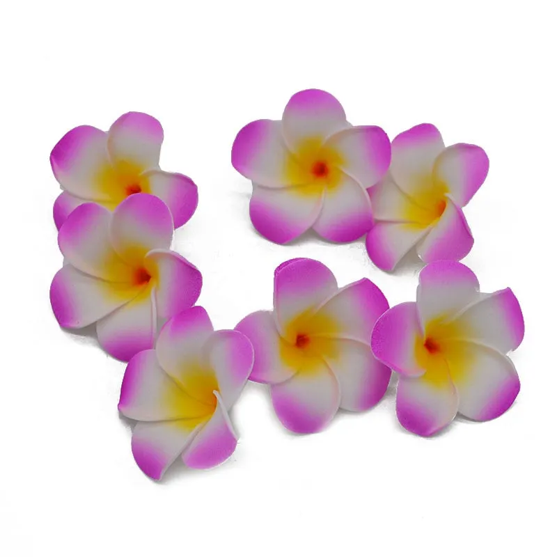 10Pcs/lot Plumeria Hawaiian PE Foam Frangipani Artificial Flower Headdress Flowers Egg Flowers Wedding Decoration Party Supplies