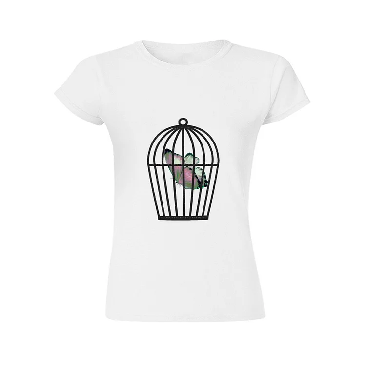 Butterfly Capture T-Shirt &Agrave; Col Rond &Agrave; Manches Courtes Gildan Pour Femme