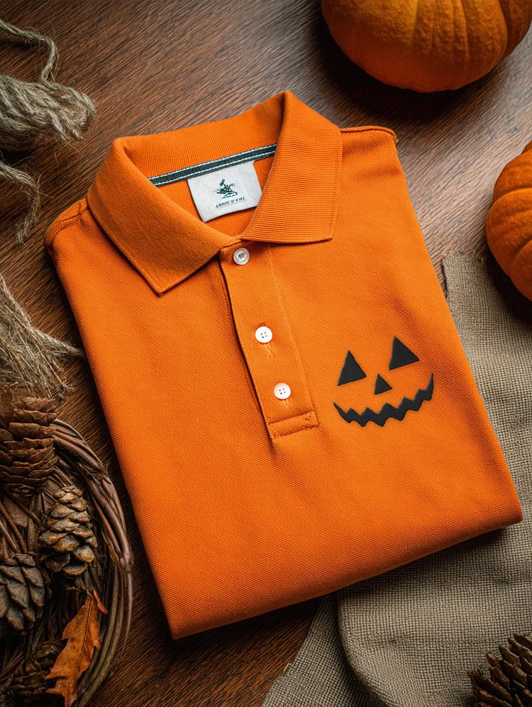 🔥Buy 3 Get 15% Off🔥Men's Offline Business Autumn Pumpkin Contrast Polo 