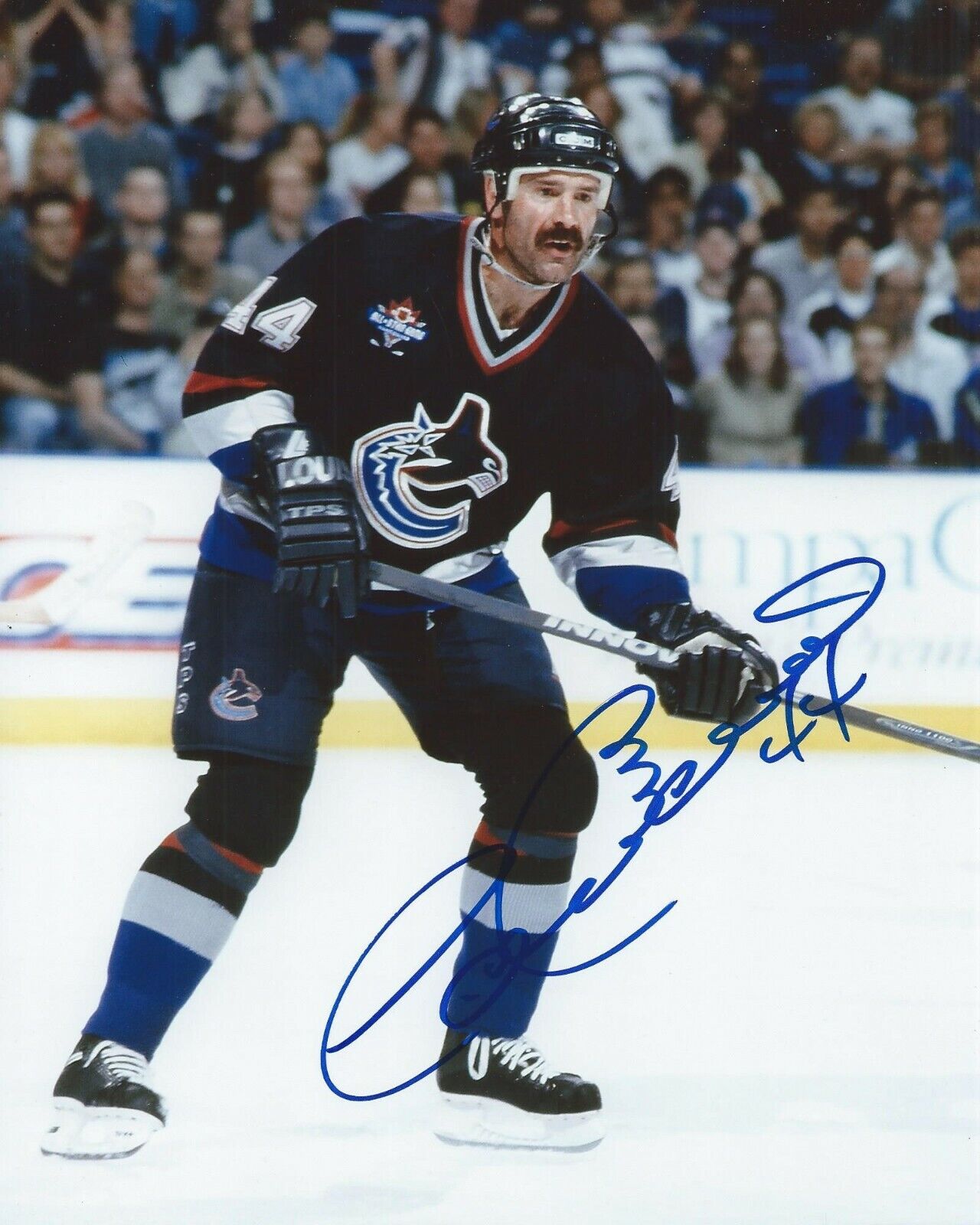 Dave Babych Signed 8×10 Photo Poster painting Vancouver Canucks Autographed COA B