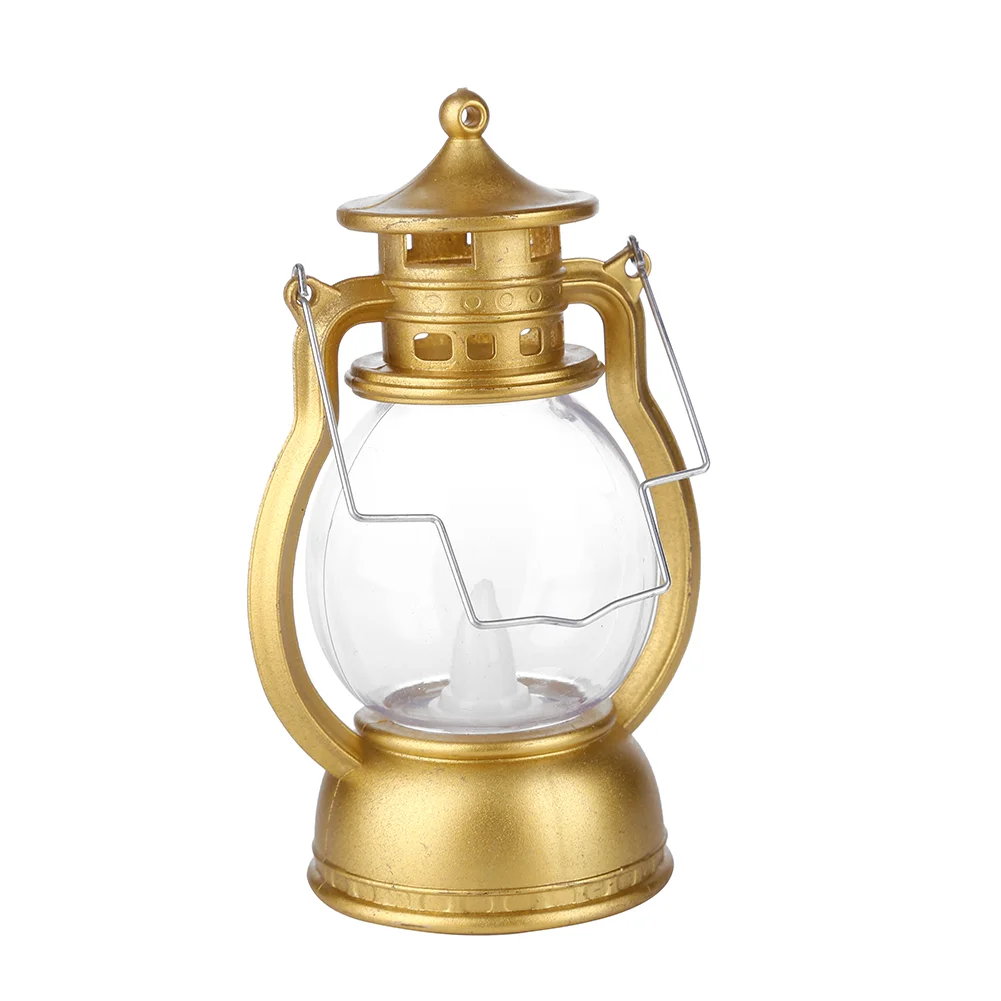 Retro Classic Kerosene Lamp Portable LED Lantern Lights Antique Decor (C)