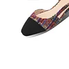 20mm Women&lsquo;s Classic Knit Flat Pumps Closed Round Toe Splicing Casual Shoes