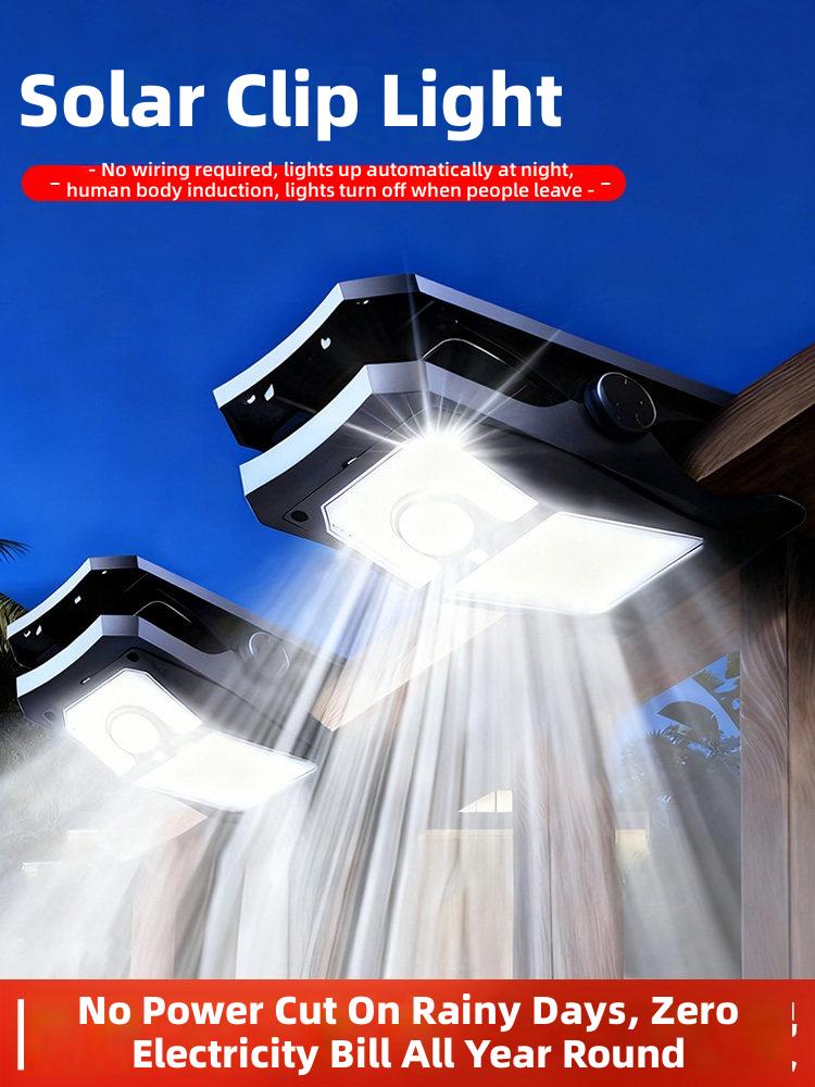 Solar Clip Light with Human Body Sensor &ndash; Automatic Night Lighting, No Wiring Needed
