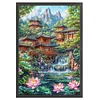 Lotus Pond Loft-11CT Stamped Cross Stitch 40*60cm/15.75*23.62in (Big Size)