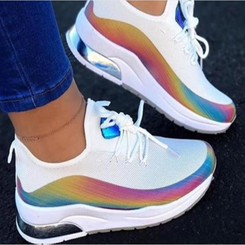 Women Colorful Cool Sneaker Ladies Lace Up Vulcanized Shoes Casual Female Flat Comfort Walking Shoes Woman Fashion