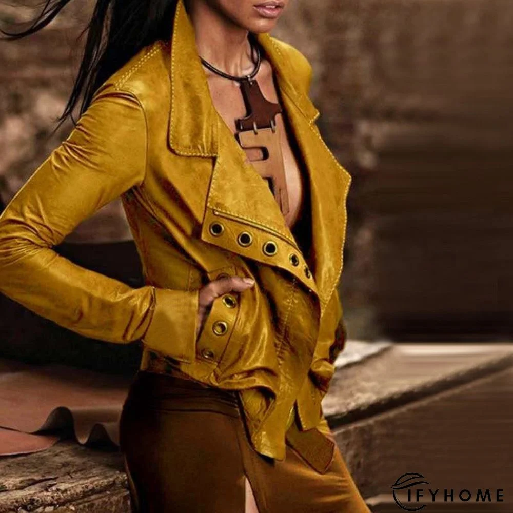 Women's Autumn and Winter Jacket Long Sleeve Short Splicing Jacket | IFYHOME