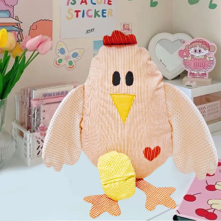 Cuddle Chicken Doll Sewing Template + Tutorial