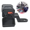 Motorcycle USB Charger 12V Dual USB Type C PD & QC 3.0 Motorcycle Phone Charger with ON/Off Switch for Phone Tablet GPS etc
