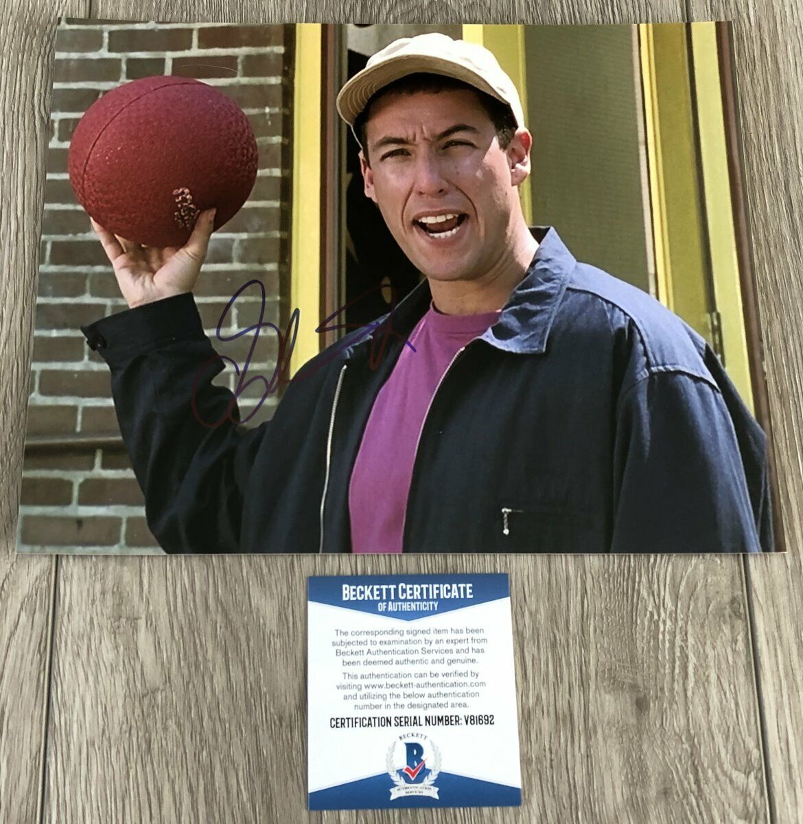 ADAM SANDLER SIGNED BILLY MADISON HAPPY GILMORE 8x10 Photo Poster painting w/PROOF BECKETT COA