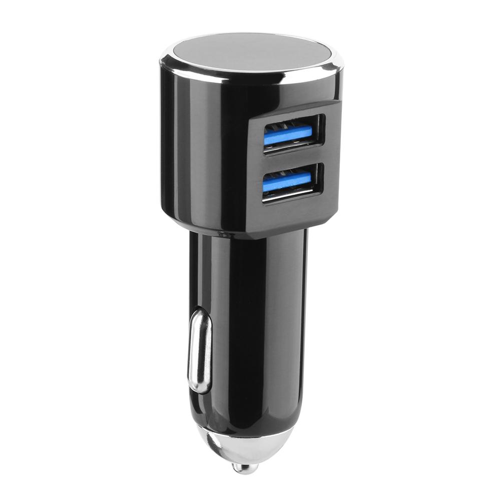 

Universal Dual USB Car Charger Digital LED Display 5V 3.4A Adapter, Black, 501 Original