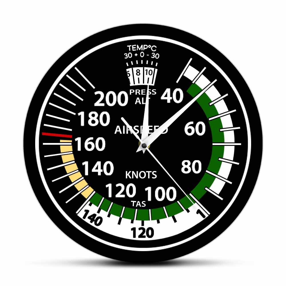 

Airspeed Indicator - Frameless Acrylic Wall Clock, 501 Original