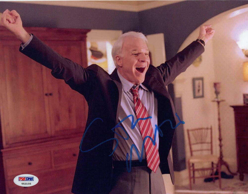 STEVE MARTIN SIGNED AUTOGRAPH 8x10 Photo Poster painting - THE JERK, FATHER OF BRIDE, SNL, PSA