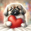 Diamond Painting -DIY Round Drill Love Puppy(40x40cm)
