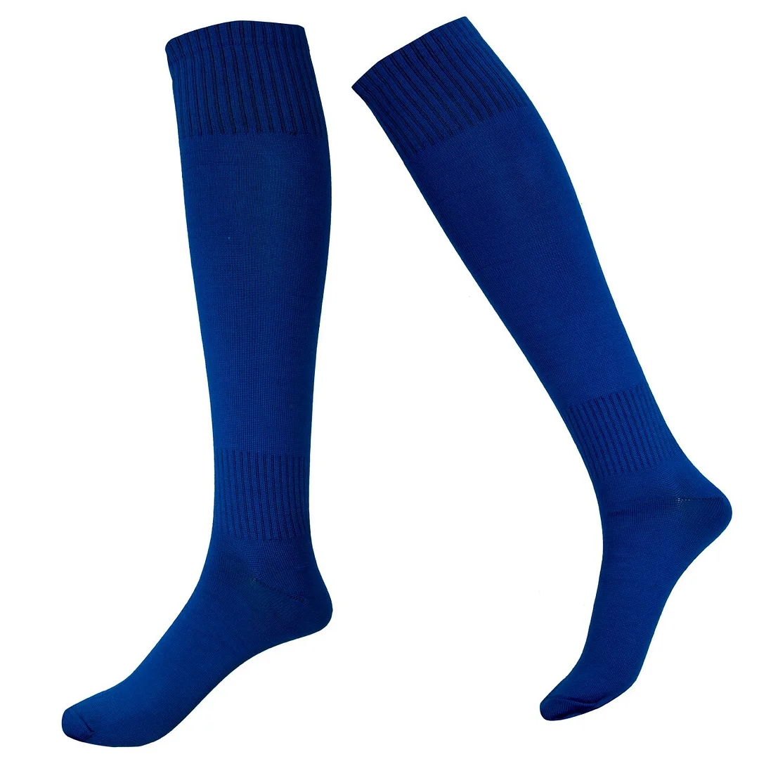 Hirigin Cool Mens Socks Sport football Soccer Long Socks Near Knee High Sock Baseball Hockey Y White Yellow Blue Socks