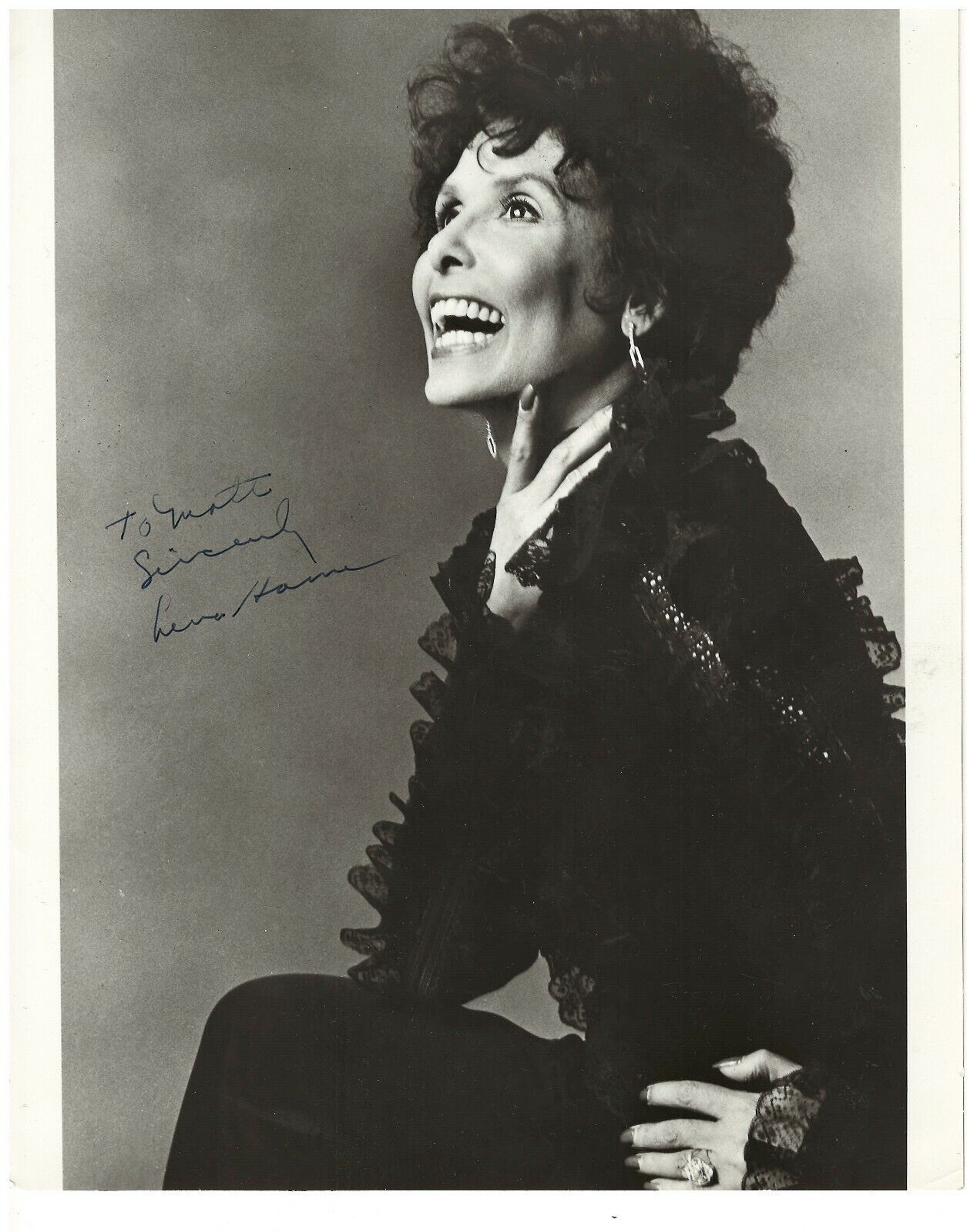 LENA HORNE SINGER & ENTERTAINER RARE SIGNED Photo Poster painting