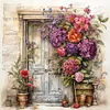 [Multi-Style]Paysage de jardin affiche r&eacute;tro-plein rond diamant peinture-30 * 30cm