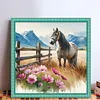 Horse-11CT Stamped Cross Stitch 40*40cm/15.75*15.75in tapestrymarket