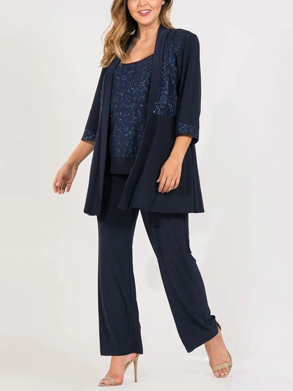 Daily Sequins Comfortable Ladies Three Piece Suit